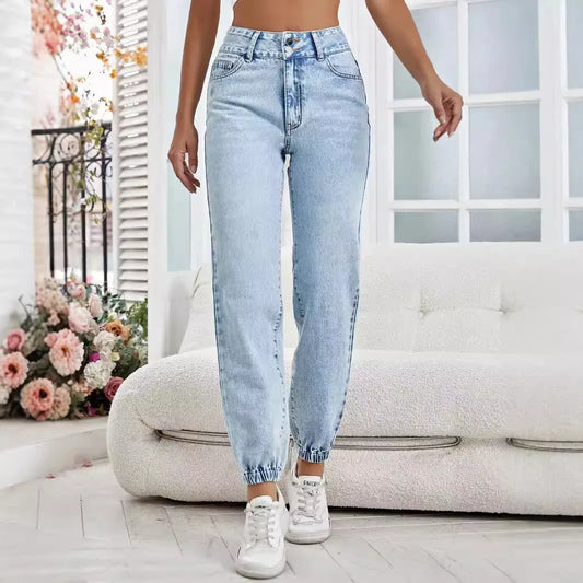 Jeans Women Pencil Pants Denim Mid Waist Zipper Fly Ankle Length Trousers Vintage Pockets 2024 Autumn Female Denims Streetwear