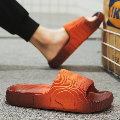 Flip Flop Men's Slide Slipper Man Luxury 2024 Men's Summer Slippers Walk Around Home Male Shoes Sneakers Living Room Slippers