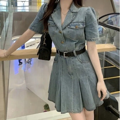 Woman Dress Short Tight Dresses for Women Mini Night Club Corset Bodycon Denim Fashion Summer 2024 Xxl Women's Clothing Curvy G