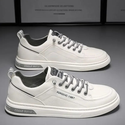 Men's Thick Sole Sneakers Designer Sports Shoes Fashion Casual Fiber Leather Breathable Height Increase Flat Thick Sole Shoes