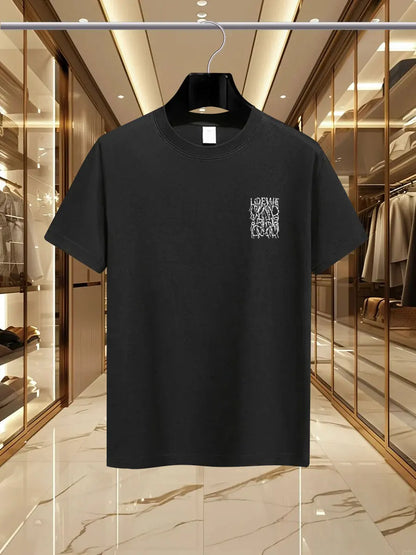 2025 Summer Luxury fashion LEW brand printed T-shirts, pure cotton round-neck casual and trendy Y2K high-end and high quality