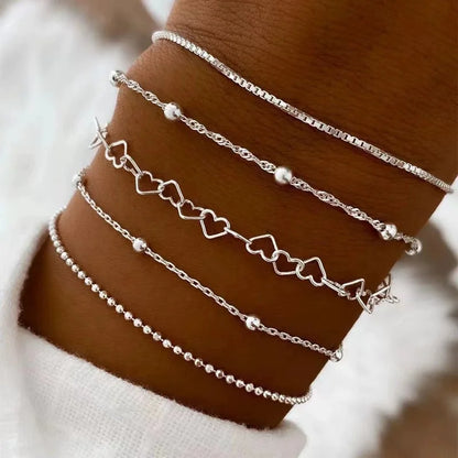 Titanium Steel Bracelet Set With Adjustable Multi-Layer Twisted Chain For Men And Women | Dark Hip-Hop Style Daily Accessory