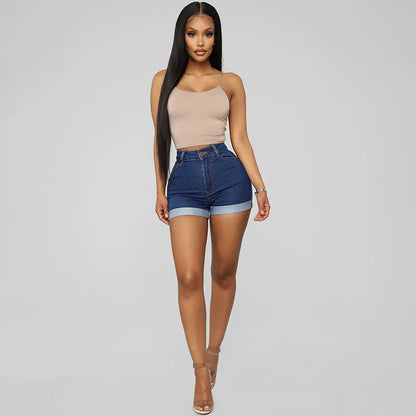 Denim Pant Women Mom Jeans Shorts Pants Bodycon High Waist Short Trousers Sexy Y2k Streetwear Elegant Splice Party Club Simple
