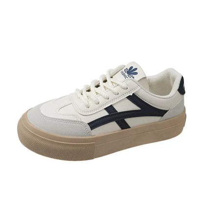 Women Outdoor Trainers Platform Shoes Height Increasing Chunky Sneakers Training Women Black White Frosted Leather Casual Shoes