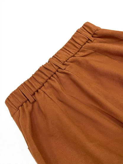 Women's Plain Pocket Button Front Wide Leg Pants, Casual High Waist Trousers for Daily Wear, Ladies Bottoms for All Seasons