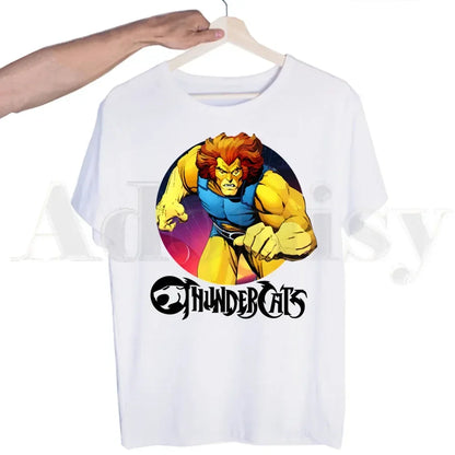 Thundercats Hip Hop Kawaii Cartoon T-shirts Top Tees Streetwear Harajuku Funny Tshirts Men Fashion Summer Tshirt