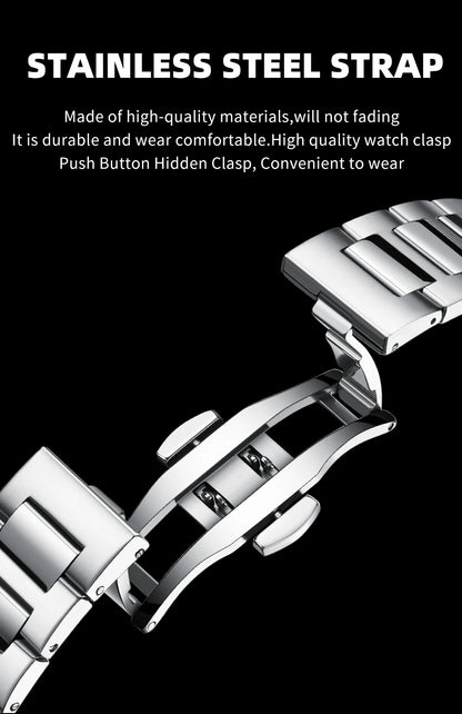PENGAGAR Luxury Men Watch Date Week Waterproof Luminous Stainless Steel Watch For Man Casual Quartz Men's Watches Male Sport+Box