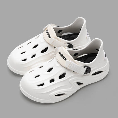 ZHIDA Men Summer Anti-slip Soft EVA Slippers Male Outdoor Hole Garden Sandals Casual Breathable Comfortable Flat Indoor Shoes
