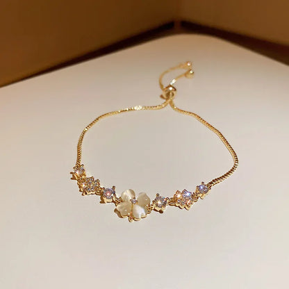 4pcs Punk Curb Cuban Chain Bracelets Set for Women Simple Thick Gold Color Charm Bracelets Fashion Jewelry Accessories New