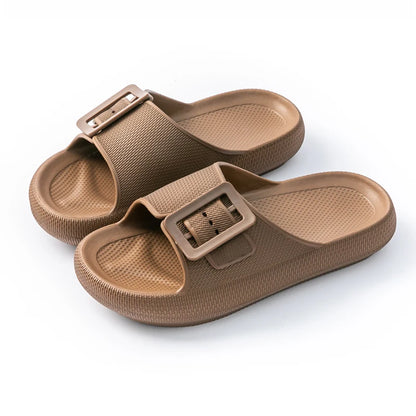 New Women's Thick Sole Flip Flops - Summer Outdoor Sandals , Lightweight EVA Beach Slides, Anti-Slip Shower Unisex Shoes