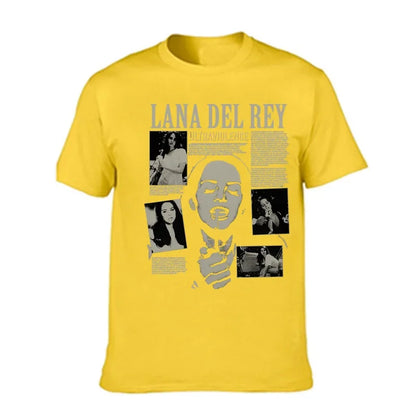 Singer Lana Del Rey Print T Shirt Men Women Fashion Hip Hop Streetwear Harajuku Short Sleeve Plus Size T Shirt Unisex Top