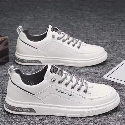 Men's Thick Sole Sneakers Designer Sports Shoes Fashion Casual Fiber Leather Breathable Height Increase Flat Thick Sole Shoes