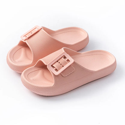 New Women's Thick Sole Flip Flops - Summer Outdoor Sandals , Lightweight EVA Beach Slides, Anti-Slip Shower Unisex Shoes