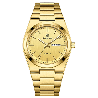 PENGAGAR Luxury Men Watch Date Week Waterproof Luminous Stainless Steel Watch For Man Casual Quartz Men's Watches Male Sport+Box