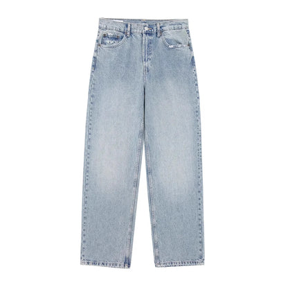 Ripped Jeans for Women Hole Pants Streetwear Low Waist Washed Distressed Pockets Denims 2025 Mom Jeans Vintage Straight Trousers