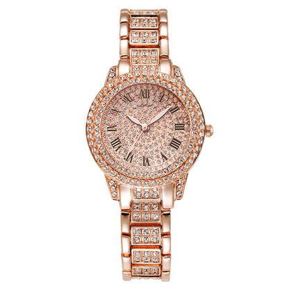 Casual Ladies Quartz Wrist Watch Bracelet Set 6PCS Set Women Watch Clock Roman Dial Luxury Brand Design Women Montre Femme Reloj