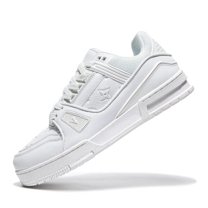 White shoes for men, all-match sneakers, thick-soled boys' pure white shoes, women's trendy shoes