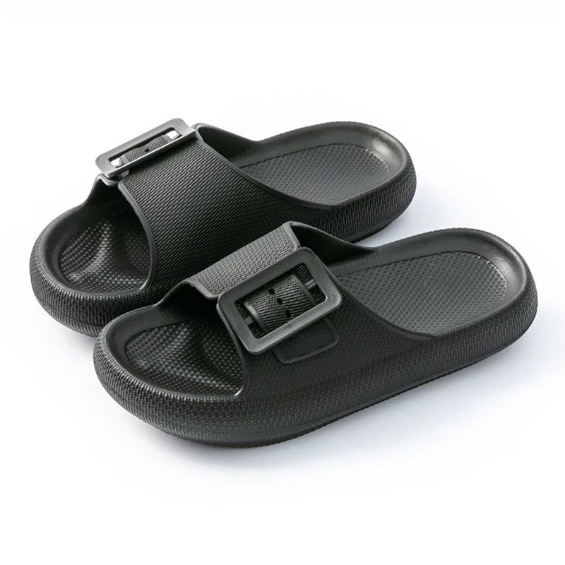 New Women's Thick Sole Flip Flops - Summer Outdoor Sandals , Lightweight EVA Beach Slides, Anti-Slip Shower Unisex Shoes