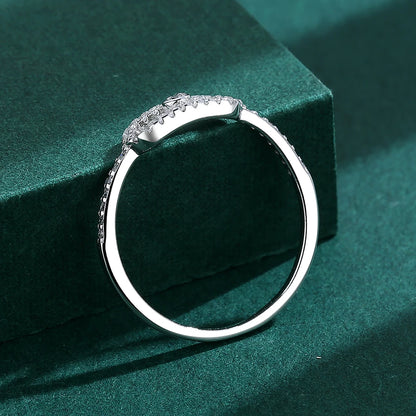2022 NEW Luxury Ring Women's Real S925 Sterling Silver Diamond Zircon Pig Nose Female Fashion Girlfriend Gift Engagement Jewelry