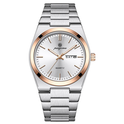 PENGAGAR Luxury Men Watch Date Week Waterproof Luminous Stainless Steel Watch For Man Casual Quartz Men's Watches Male Sport+Box