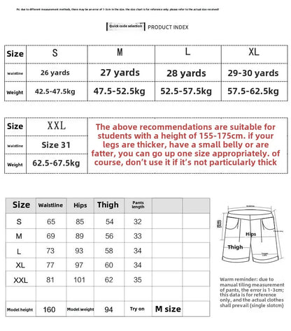 2022 New Spring Summer High-Waisted Slimming A- Line Denim Shorts Women's Loose-Fit Casual Heat Pants Rolled Edge Design