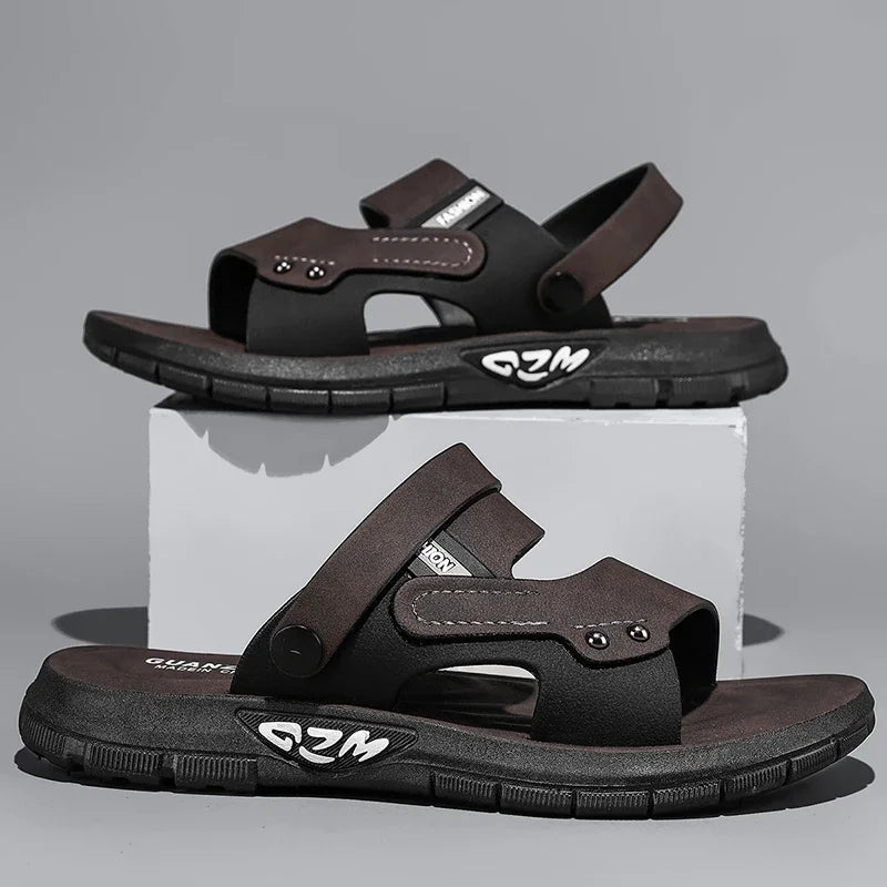High Quality Men Sandals Summer Slip on Casual Slippers Lightweight Beach Sandals Comfortable Casual Shoes Retro Roman Sandals