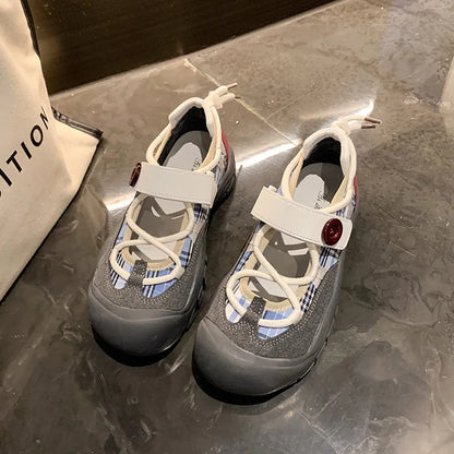 Student big head sports shoes for women all-match 2024 new spring and autumn ugly cute sneakers