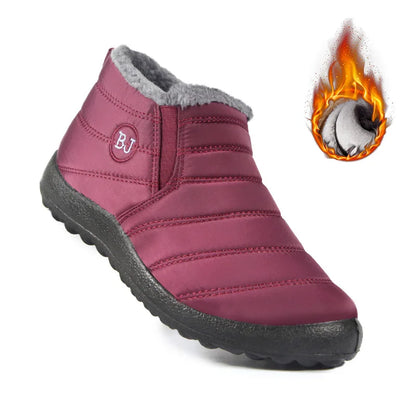 Snow Women Boots Fashion Unisex Shoes Slip On Platform Shoes For Women Ankle Boots Waterproof Plush Winter Shoes Botas Mujer