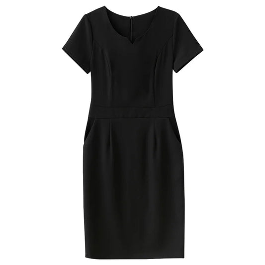 Summer Plus Size Women's Classy Fat mm Slimming Look and Flesh-Covering 100kg Work Clothes Elegant Summer Professional Dress
