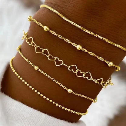 Titanium Steel Bracelet Set With Adjustable Multi-Layer Twisted Chain For Men And Women | Dark Hip-Hop Style Daily Accessory