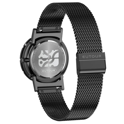 EUTOUR 2025 New Arrival Magnetic Watch Men Digital Black Silver Gray White Quartz Wristwatch