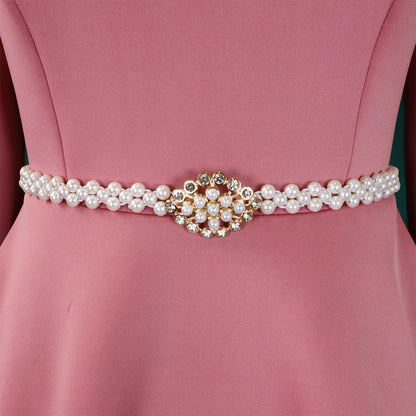 Luxury Dresses for Woman O Neck Full Sleeve Belt Waisted High Waisted Pleated A Line Ankle Length Elegant Female Birthday Gowns