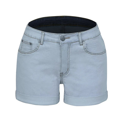 Denim Pant Women Mom Jeans Shorts Pants Bodycon High Waist Short Trousers Sexy Y2k Streetwear Elegant Splice Party Club Simple
