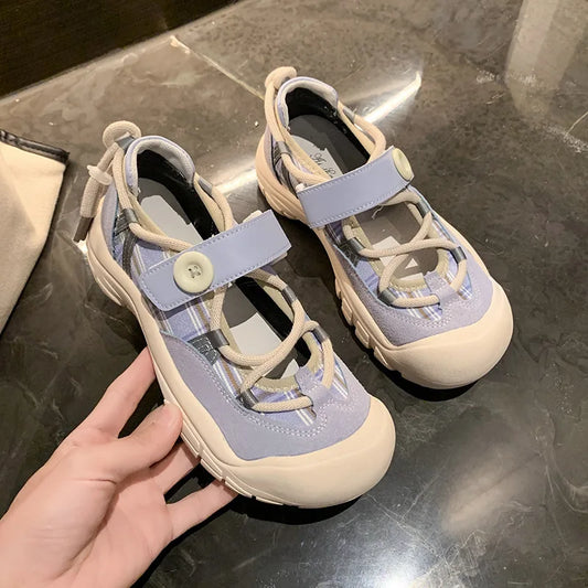 Student big head sports shoes for women all-match 2024 new spring and autumn ugly cute sneakers