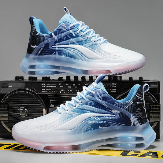 Men's Sneakers Soft Fashion Running Shoes Lace Up Non-slip Outdoor Sport Shoes Breathable Casual Footwear Women Walking Tennis