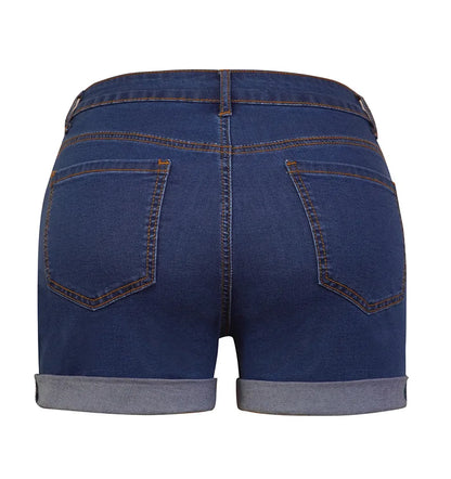 Denim Pant Women Mom Jeans Shorts Pants Bodycon High Waist Short Trousers Sexy Y2k Streetwear Elegant Splice Party Club Simple