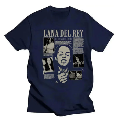 Singer Lana Del Rey Print T Shirt Men Women Fashion Hip Hop Streetwear Harajuku Short Sleeve Plus Size T Shirt Unisex Top