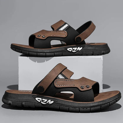 High Quality Men Sandals Summer Slip on Casual Slippers Lightweight Beach Sandals Comfortable Casual Shoes Retro Roman Sandals