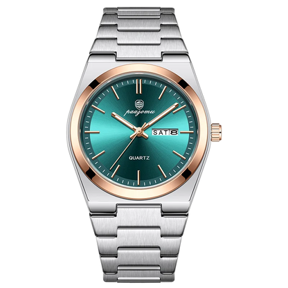 PENGAGAR Luxury Men Watch Date Week Waterproof Luminous Stainless Steel Watch For Man Casual Quartz Men's Watches Male Sport+Box