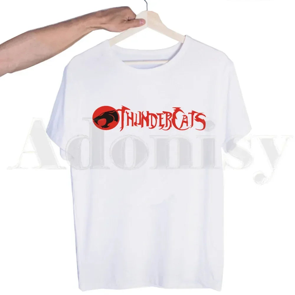 Thundercats Hip Hop Kawaii Cartoon T-shirts Top Tees Streetwear Harajuku Funny Tshirts Men Fashion Summer Tshirt