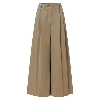 Flared Palazzo Pants For Women Cropped Cotton Linen Comfy Baggy Pants With Pockets Fashion Elegant Party High Waist Trousers