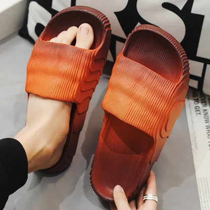 Flip Flop Men's Slide Slipper Man Luxury 2024 Men's Summer Slippers Walk Around Home Male Shoes Sneakers Living Room Slippers