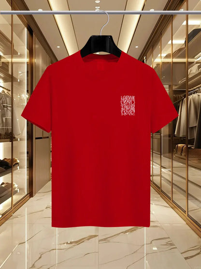 2025 Summer Luxury fashion LEW brand printed T-shirts, pure cotton round-neck casual and trendy Y2K high-end and high quality